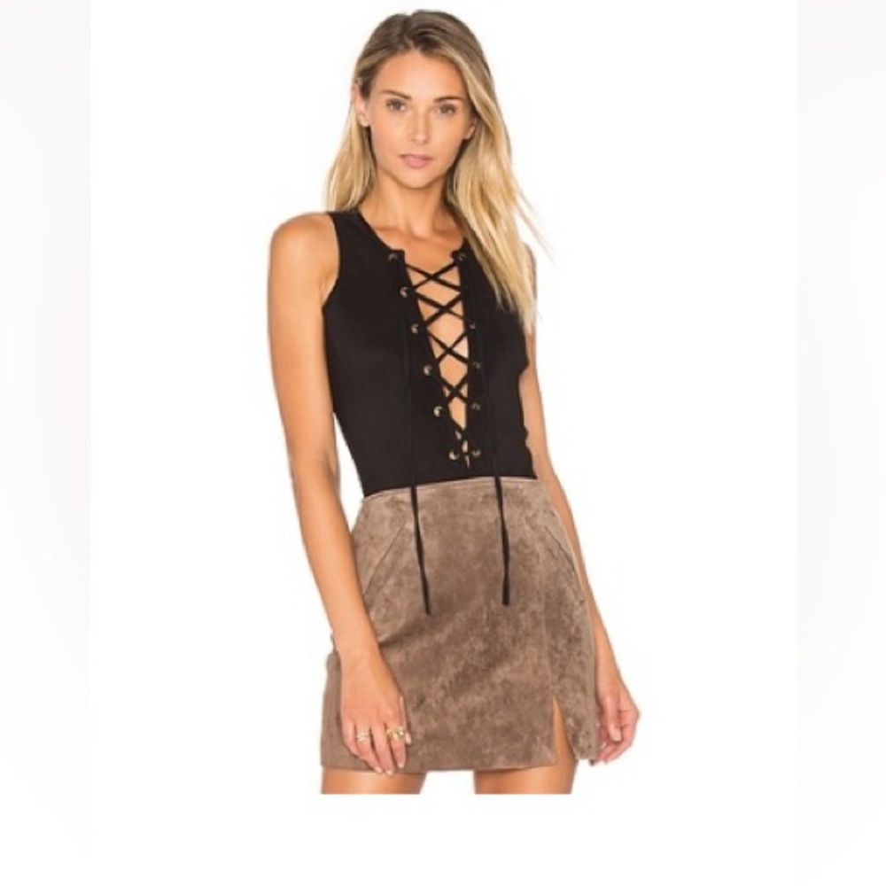 tularosa lace up front bodysuit